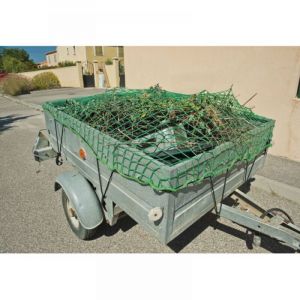 Filet de remorque300x400cm, filet de protection antichute en poly&eacute;thyl&egrave;ne filet de protection de remorque de camion filet d'&eacute;tanch&eacute;it&eacute; sans n&oelig;ud en