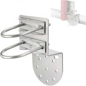 Support Mural Antenne Fixation M&acirc;t Antenne Antirouille Accessoires Mat&eacute;riels pour Ext&eacute;rieur Maison Support de Poteau d'antenne Kits de Montage