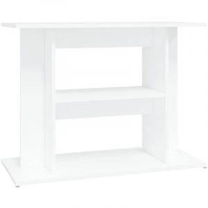 Support pour aquarium Meuble pour Aquarium blanc 80x35x60 cm bois d'ing&eacute;nierie CFW56325