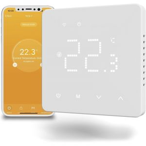 Thermostat WiFi pour Plancher Chauffant &agrave; Eau, programmable, contr&ocirc;le &agrave; Distance Via Smart Life APP, Compatible avec Alexa, Google Home