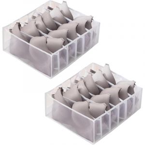 2 Pi&egrave;ces Organisateur de Tiroir Pliable,Boite rangement sous vetement,Rangement sous vetement,Rangement chaussette s&eacute;parateur tiroir,pour