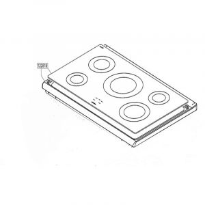 Smeg - taque en vitre ceramique pour cuisiniere 692372597