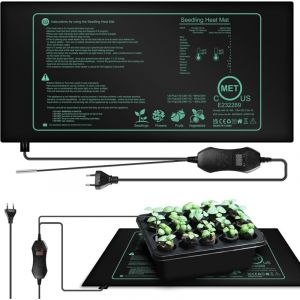 Tapis chauffant pour plantes avec thermostat, tapis chauffant avec thermostat, tapis chauffant num&eacute;rique pour serre, tapis chauffant pour serre