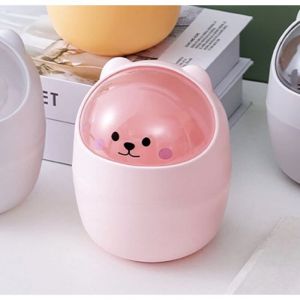 Poubelle de table avec couvercle, mini poubelle de bureau, poubelle pour enfants, petite poubelle de table pour salle de bain, poubelle pour papier