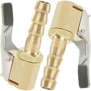 2 Pi&egrave;ces Embout de Gonflage,Embout Gonflage Pneu Voiture,Embout Gonfleur avec Clip,Gonflage Valve Clip Pince Connecteur Adaptateur,pour Valves de