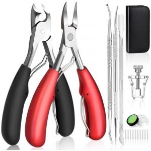 Coupe Ongle Professionnel, Pince &Agrave; Coupe Ongle Pied, Ciseaux &Agrave; Ongles Pieds, Set d'outils de p&eacute;dicure Ongles &Eacute;pais -6 Pcs