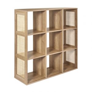 Étagère Modulable 9 Cases "Bali" 99cm Marron