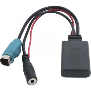 Kit Voiture Bluetooth 5.0 Adaptateur AUX avec C&acirc;blage de Microphone de 59,1 Pouces Convient pour Alpine KCE-236B / CDA-9852 / E