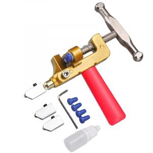 Coupe-carreaux de verre, outil manuel pour couper les carreaux de verre 2 en 1 - Outil pour briser le verre de carrelage Coupe-verre manuel en