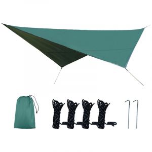 Abri de camping pour activités extérieures, 10,5 x 8,2 pi, Tente anti-mouches, Bâche anti-pluie, Pare-soleil uv, Avec piquets, corde et sac de
