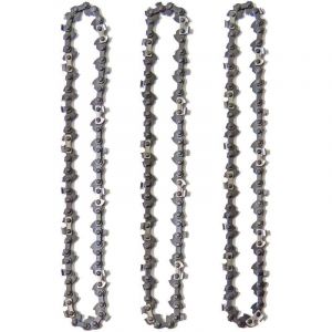 Lot de 3 Cha&icirc;nes d'&Eacute;lagueuse sur Perche pour Guide-Cha&icirc;ne de 10" (25 cm), 40 Maillons d'Entra&icirc;nement, Faible Rebond, Compatibles avec Black & Decker,