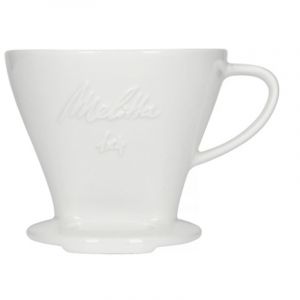 Goutteur &agrave; caf&eacute; en porcelaine Melitta 1x4 - Blanc