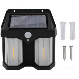 TONYSA Applique murale d'ext&eacute;rieur carr&eacute;e, 2 lampes &agrave; d&eacute;tection de mouvement, 3 Modes, lampe de jardin &eacute;tanche &agrave; &eacute;nergie solaire pour la maison, les