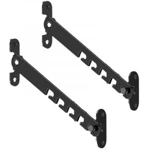 2 pi&egrave;ces pour ouvre-fen&ecirc;tre coulissante, but&eacute;e de fen&ecirc;tre pour ajuster l'ouverture, limiteur - Noir
