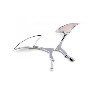 Linghhang - Accessoires de moto, triangle argenté en forme d'éclair, rétroviseur modifié pour moto Harley, rétroviseur de recul pour vélo électrique