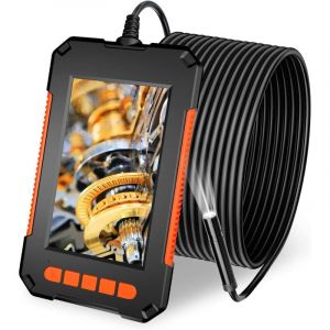 Endoscope Camera, Caméra Endoscopique 1080P hd, Camera d'Inspection Canalisation Écran lcd 4,3 Pouces, étanche IP67 avec 2600mAh, 10m Câble