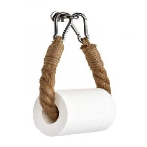 Support de Rouleau Corde, Porte-Serviette en Corde de Chanvre pour Salle de Bain et Cuisine, Porte Rouleau Papier Toilette Support de Rouleau de