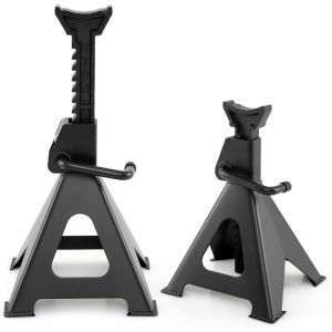 Lot de 2 Crics de Levage de 6 t pour Tout Type de V&eacute;hicule, Cric de Levage de Voiture en M&eacute;tal Robuste Hauteur R&eacute;glable 36-58,5 cm, Chandelles de