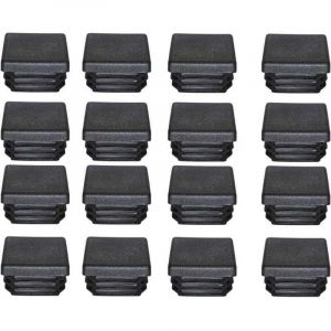 Promotion, Bouchon Plastique 40x40mm Embout Tube Carre Noir Plastique , XU,Embout Bouchons D'obturation pour Pieds de Meuble Trampoline 16PCS,AAFGVC