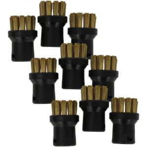 Vhbw - 9x brosse arrondie compatible avec Kärcher sc 4 EasyFix Iron, sc 4 EasyFix Premium, sc 4 EasyFix nettoyeur vapeur - Brosse à vapeur