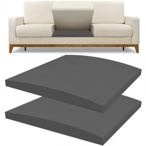 Lot de 2 coussins de canap&eacute; en mousse haute densit&eacute; (50 x 50 cm) &ndash; Protection de canap&eacute; avec design incurv&eacute; &ndash; Convient aux chaises, fauteuils