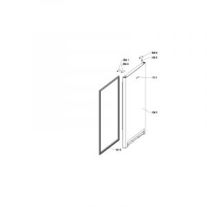 Whirlpool - porte refrigerateur inox/ox REP1040 pour refrigerateur...