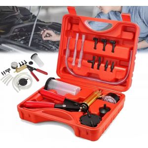 Coffret Pompe purge Purgeur liquide de Frein Testeur de Circuits &agrave; d&eacute;pression Outils de diagnostics Kit,Pompe &agrave; Vide Manuelle,Vide Kit Outil de