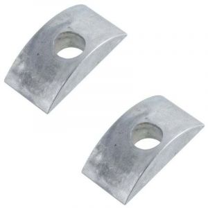 2x &eacute;trier demi lune 8mm avec trou pour vis assemblage 7mm 8mm meuble ancien demi lune rond ferrure vintage rustique t&ecirc;te romaine bois table lit