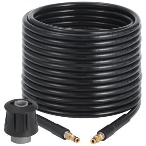 Tuyau Nettoyeur Haute Pression 20M, Tuyau Déboucheur Canalisation Flexible Kärcher K2 K3 K4 K5 K6 K7, Connecteur Rapide M22 inclus