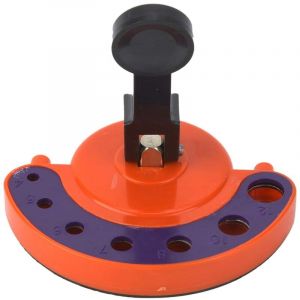 Guide de per&ccedil;age diamant&eacute; pour verre et carrelage, gabarit de per&ccedil;age r&eacute;glable avec base &agrave; ventouse et syst&egrave;me de fixation pour le carottage.