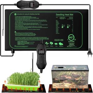 Tapis Chauffant pour Plantes: Tapis Chauffant pour semis, Tapis Chauffant 25,4 cm x 52,9 cm avec Thermostat pour la Germination des Plantes et des