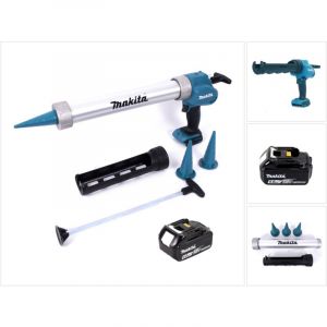 Makita DCG 180 T1X Pistolet &agrave; cartouche sans fil 18 V 300 / 600 ml + 1x batterie 5,0 Ah - sans chargeur