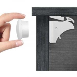S&eacute;curit&eacute; B&eacute;b&eacute; Placard Bloque Porte (4 Verrous + 1 Cl&eacute;s), Bloque Tiroir S&eacute;curit&eacute; Enfant Verrouillage B&eacute;b&eacute; Serrures Verrous Magn&eacute;tique Loquets de