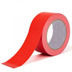 Ruban adh&eacute;sif simple face en tissu de couleur-rouge（44 mm de large x 10 m&egrave;tres de long）