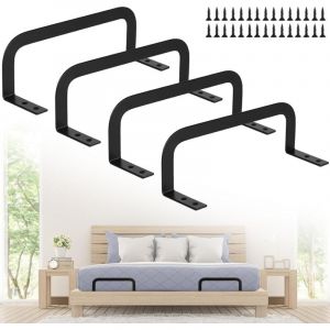 Lot de 4 Arret Matelas , Cale Matelas pour Stabilisation de Matelas , Arceau de Matelas antidérapant , Butée de Glissement de Matelas en Métal ,