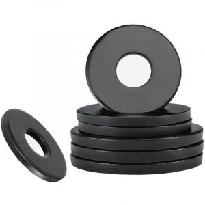 Lot de 20 Rondelle Plate, M6mm x 16mm Rondelle D'&eacute;tanch&eacute;it&eacute; Circulaire pour Vis Tige Filet&eacute;e, Noir