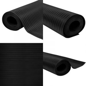 Vidaxl - Tapis en caoutchouc antidérapant 1,5x2 m 3 mm Nervure large - Tapis De Sol - Tapis Caoutchouc - Tapis Antidérapant - Protection Sol