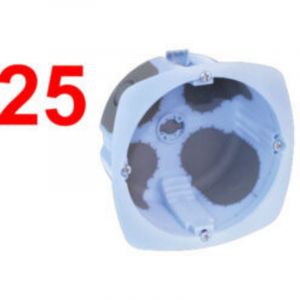 Pack de 25 Boites d'encastrement &eacute;tanche &agrave; l'air pour 32A - 1 poste - &Oslash; 85mm - XL Air'M&eacute;tic - 52270 - EurOhm