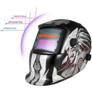 Masque De Soudure Automatique,Casque Soudure Auto Assombrissement Solaire Grande Vue Casque de Soudure DIN 9-13 TIG MAG