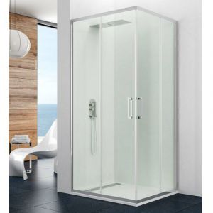Paroi de douche d'angle prestige 80X70 - Mesure 1: 77-80 / Mesure 2: 67-70