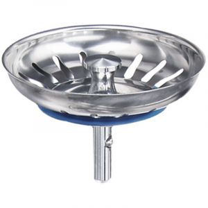 Panier Pour Bonde d'&Eacute;vier de Cuisine 80 mm - Cr&eacute;pine Univers Acier Inoxydable, Bouchon Panier Pop-Up, &Eacute;pingles 32 & 25mm - Lavable Lave-vaiss, Ne se