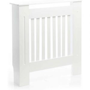 Cache-radiateur &ndash; Blanc &ndash; 78 x 19 x 82 cm &ndash; en MDF &ndash; Couverture prot&egrave;ge-Chauffage d&eacute;corative, Tablette &Eacute;tag&egrave;re Console