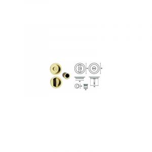 Kit pour portes coulissantes en or poli - Façade de 50 mm avec gâche en or brillant. (E0262S40)