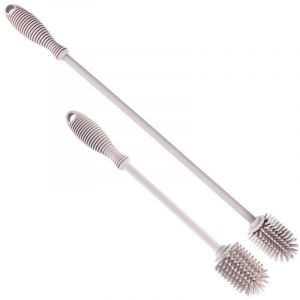 Goupillon Bouteille Silicone Géant Lave Bouteille Ecouvillon Gourde Brosse de Nettoyage Brosse Nettoyage Vaiss Carafe Bottle Brush Thermos (Gris)