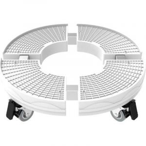 Support de plante robuste avec roues, capacit&eacute; de 200 kg, support de pot de fleur rond r&eacute;glable int&eacute;rieur ext&eacute;rieur de 30 cm &agrave; 50 cm sur roulettes