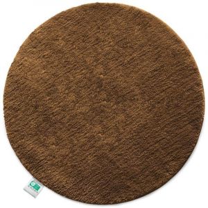 Tapis de bain Sky, tapis de salle de bain rond Marron 120 cm de diamètre