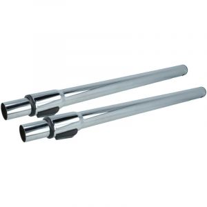 vhbw 2x Tube d'aspirateur compatible avec Dirt Devil Infinity Rebel 55HFC, Infinity V12 aspirateur - raccord 32 mm, 58 - 96cm, chromé