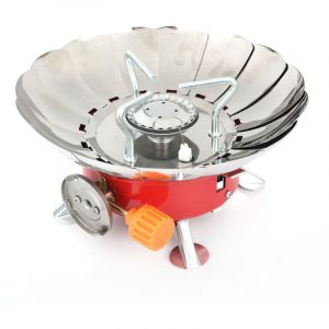 Mini brûleur à gaz d'extérieur, Mini cuisinière à gaz pliable Portable 2800W, cuisinière de camping à gaz, coupe-vent, avec allumage piézo