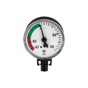 Manomètre de dépression RF50, -0,7 - +0,9 bar radial, convient pour FloCO-Top-2CM