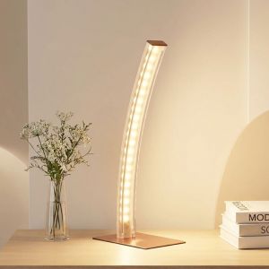 Globo - Lampe de table led lampe arc lampe de chevet cuivre lampe de lecture salon, 1x 5W 360lm 3000K, LxH 15x 37 cm